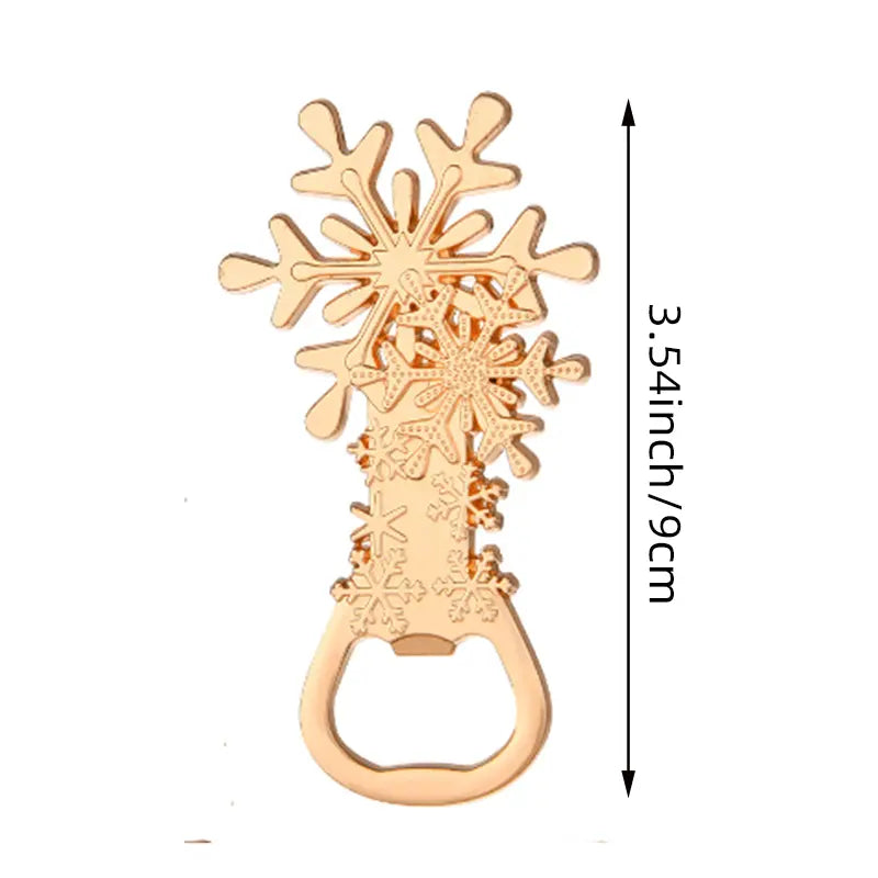 CHRISTMAS BOTTLE OPENER (Gold Snowflake)
