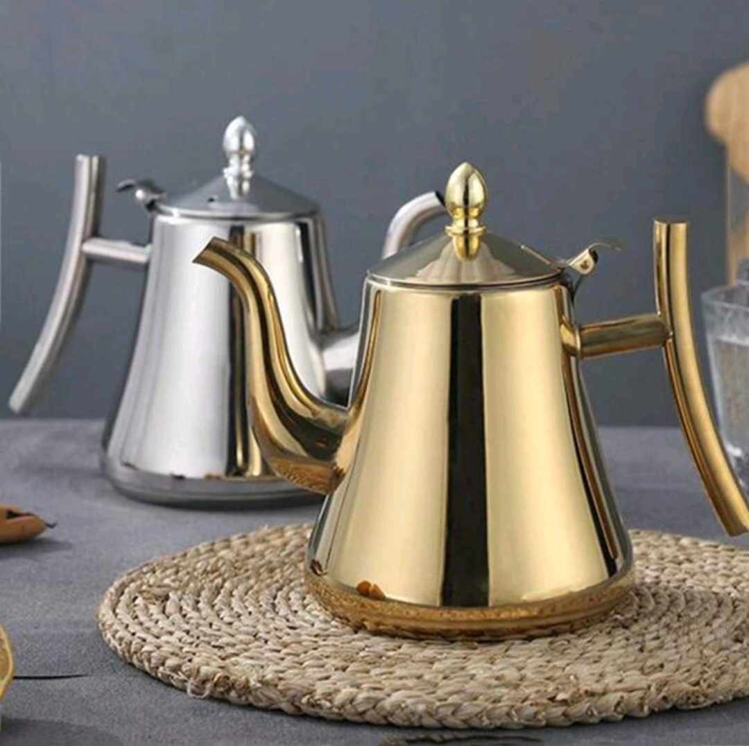 GOLD STAINLESS TEA KETTLE (1000ml)