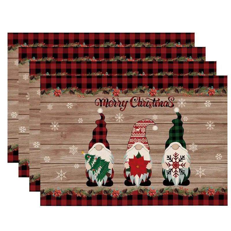 CHRISTMAS TABLEMATS 4pcs (Elves)