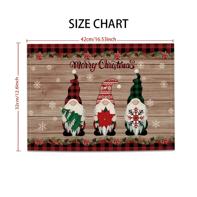 CHRISTMAS TABLEMATS 4pcs (Elves)