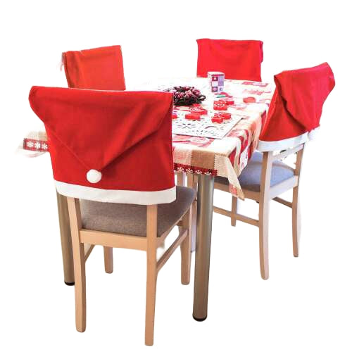 CHRISTMAS CHAIR COVER SANTA HAT