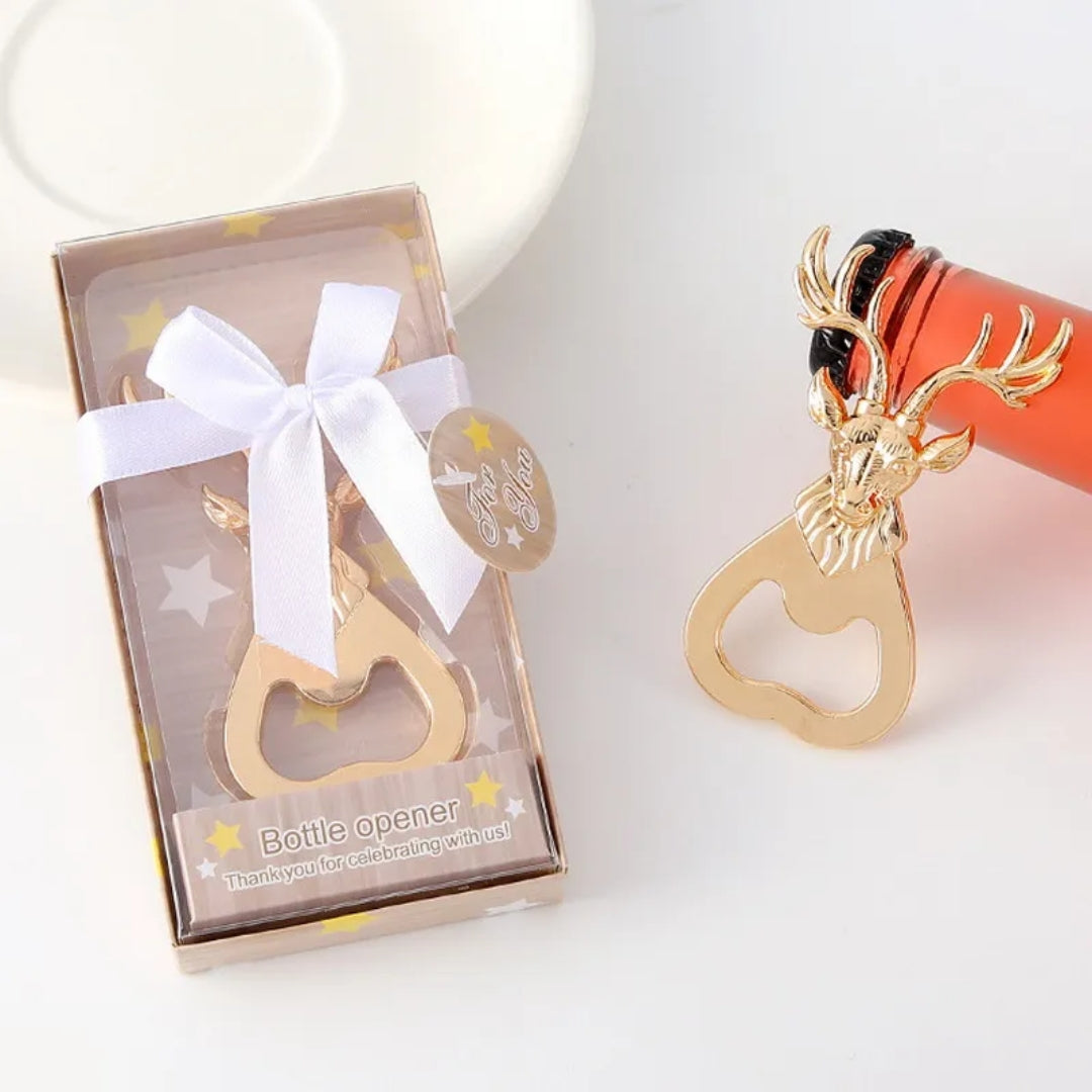 CHRISTMAS BOTTLE OPENER (Gold Reindeer)