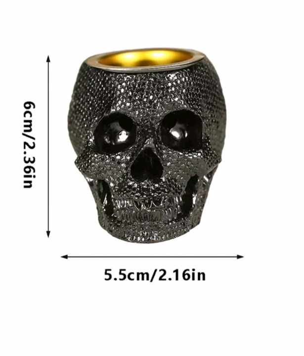 BLACK SKULL INCENSE BURNER