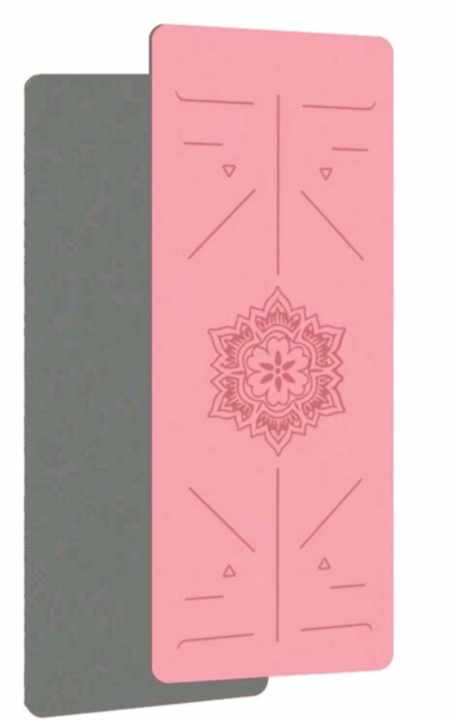 NON SLIP YOGA MAT (Pink/ Grey)