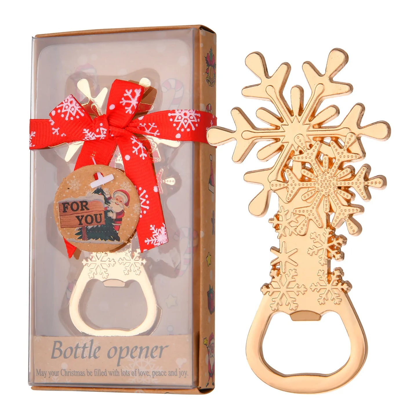 CHRISTMAS BOTTLE OPENER (Gold Snowflake)