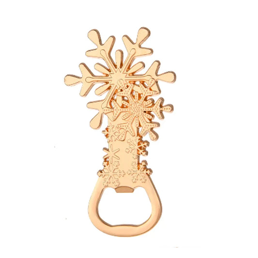 CHRISTMAS BOTTLE OPENER (Gold Snowflake)