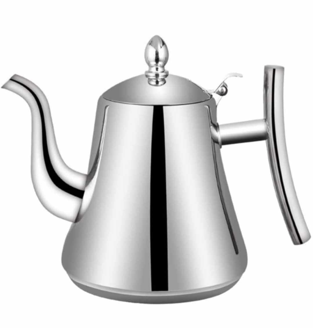 SILVER STAINLESS TEA KETTLE (1200ml)