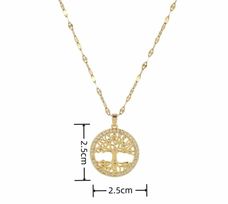 ZIRCONIA TREE OF LIFE NECKLACE (gold)