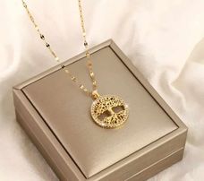 ZIRCONIA TREE OF LIFE NECKLACE (gold)