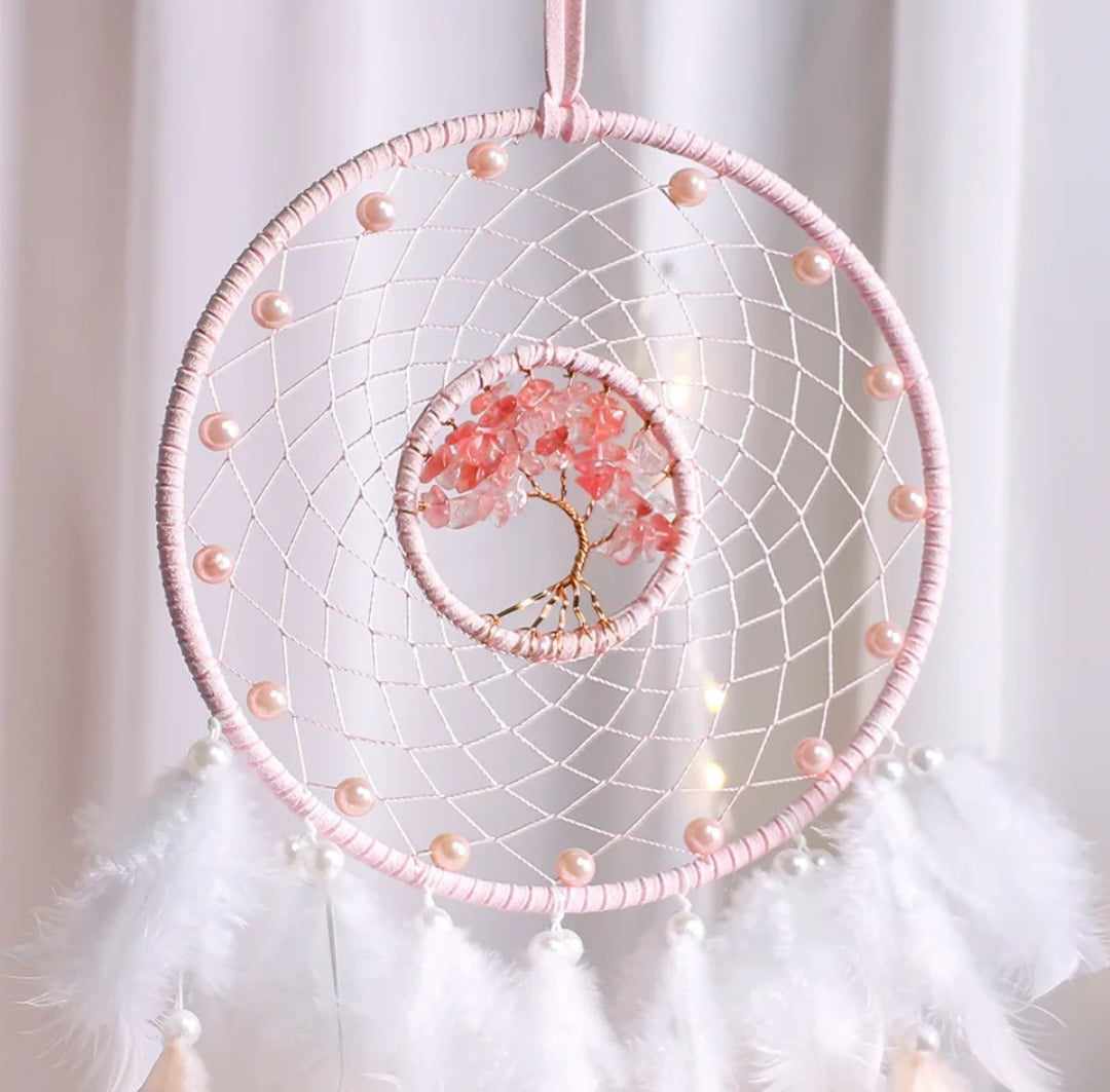 DREAM CATCHER pink tree of life