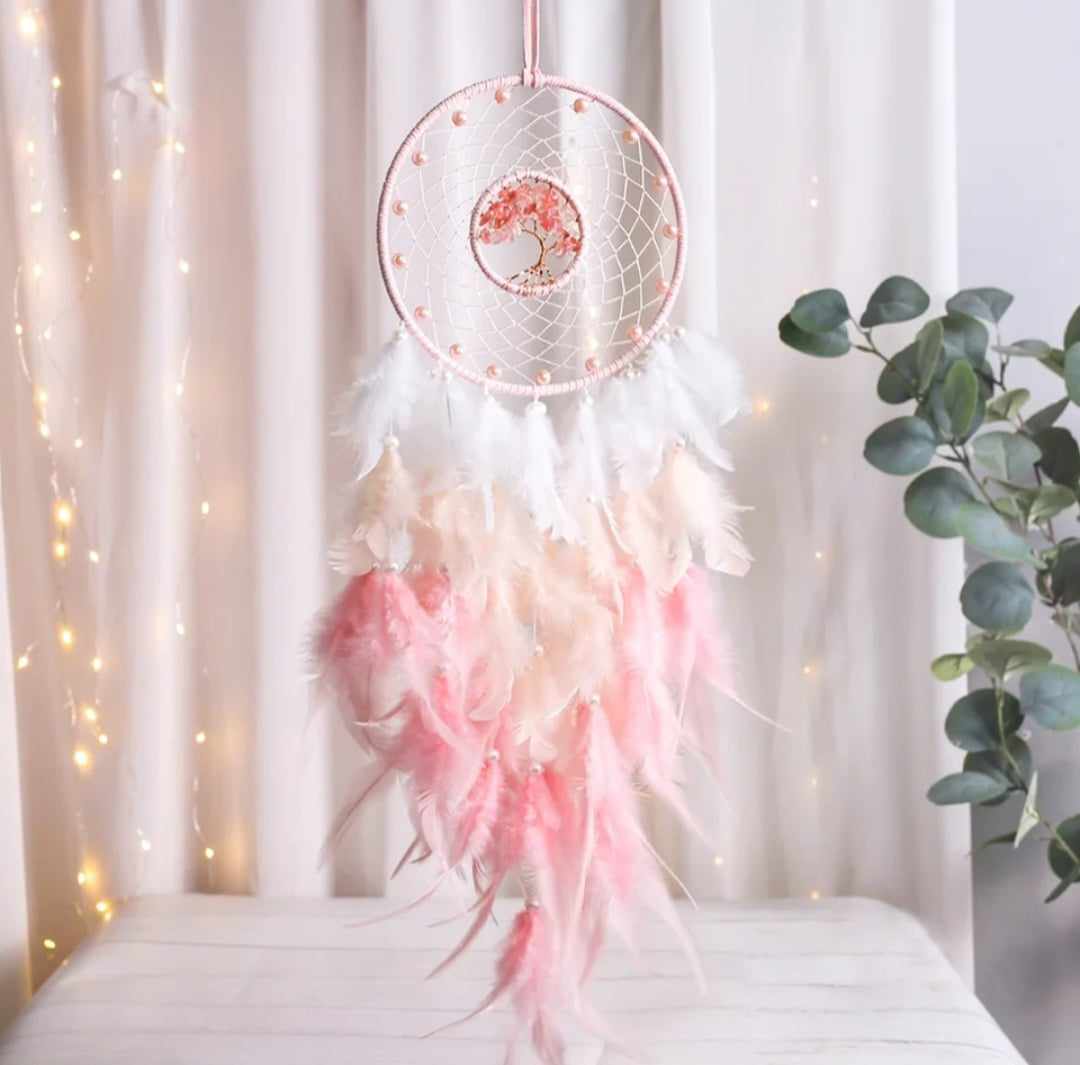 DREAM CATCHER pink tree of life