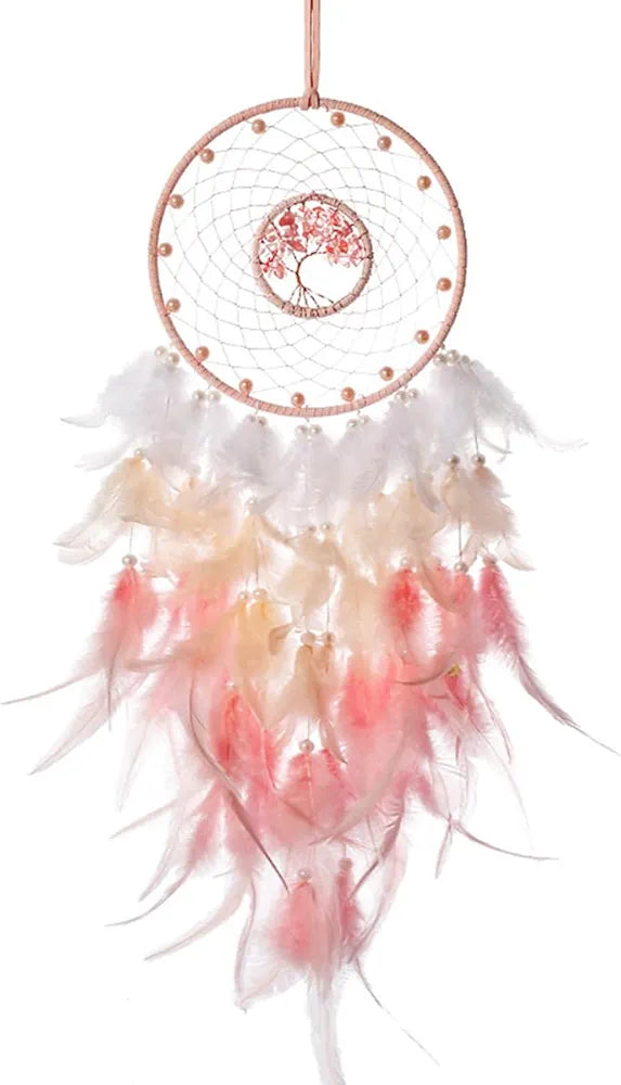 DREAM CATCHER pink tree of life