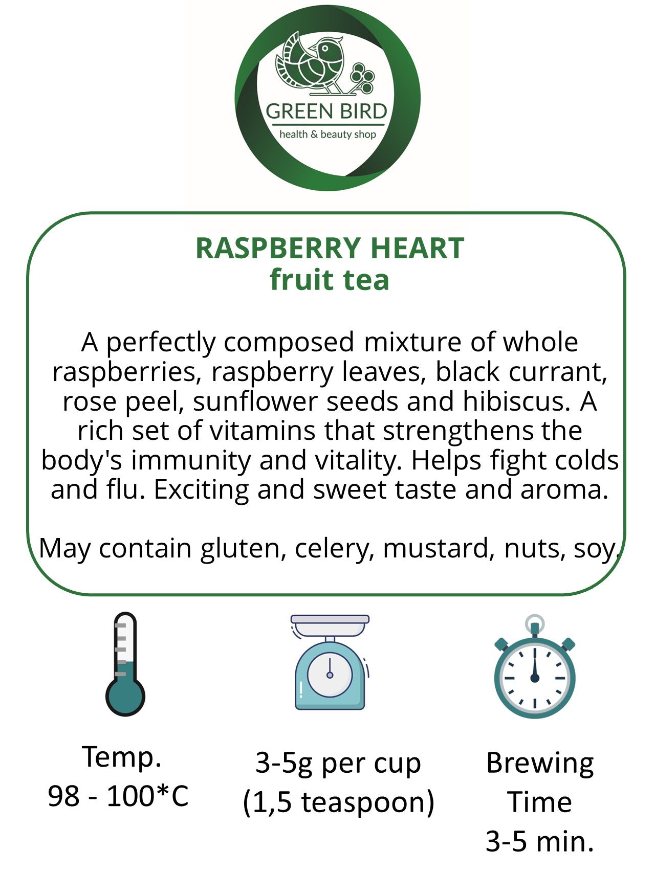 RASPBERRY HEART fruit tea (50g)