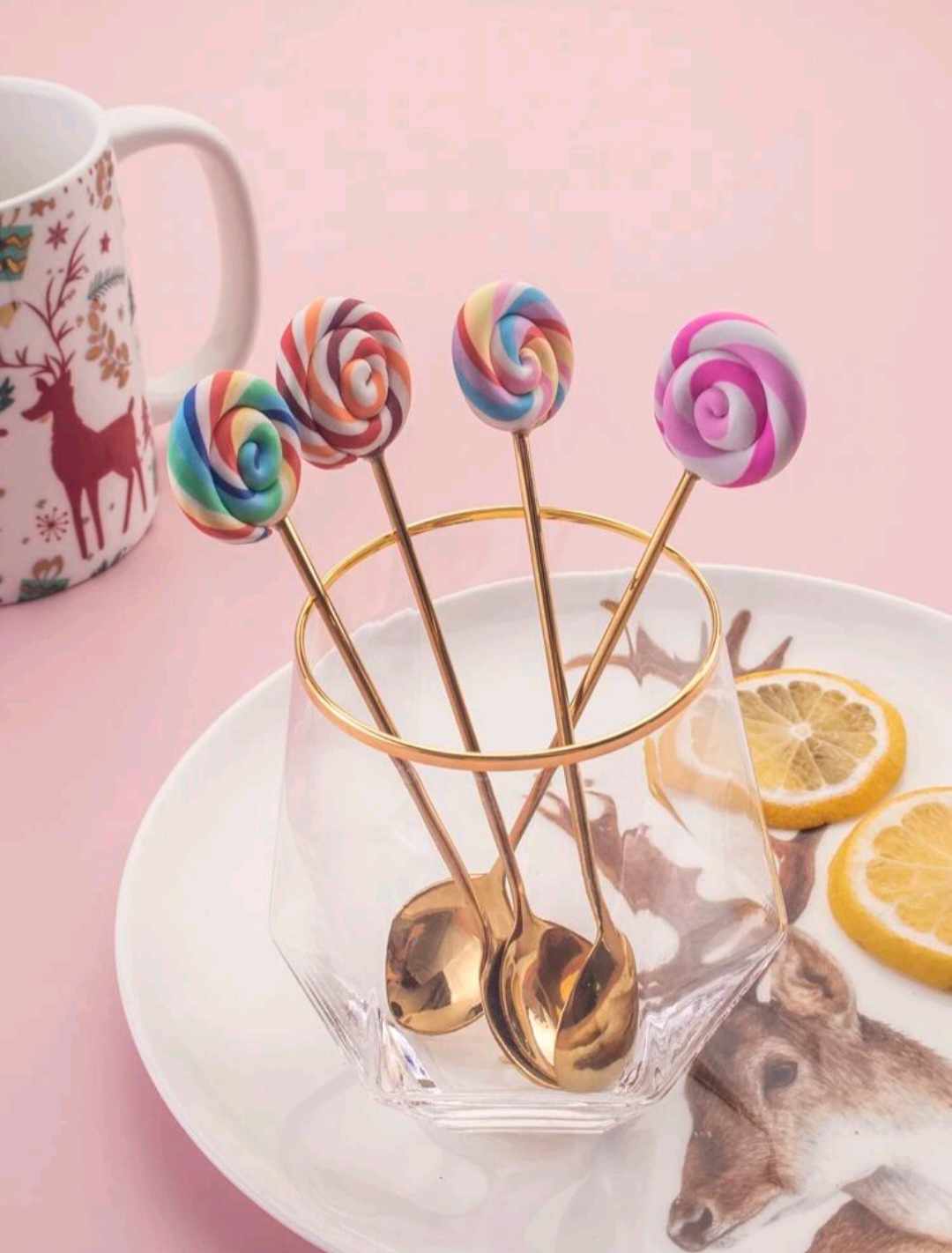 DECORATIVE TEA SPOONS - CANDY (4pieces)