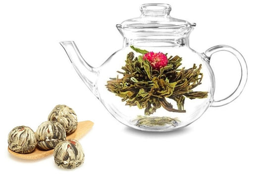 Цветущий чай в шариках зеленого чая (9 или 3 шарика)