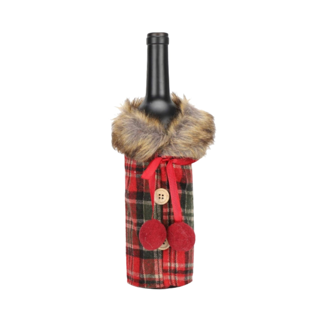 CHRISTMAS BOTTLE COVER (Red)