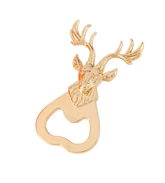 CHRISTMAS BOTTLE OPENER (Gold Reindeer)