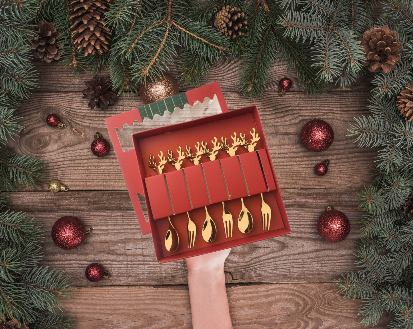 CHRISTMAS CUTLERY (3+3 pieces)