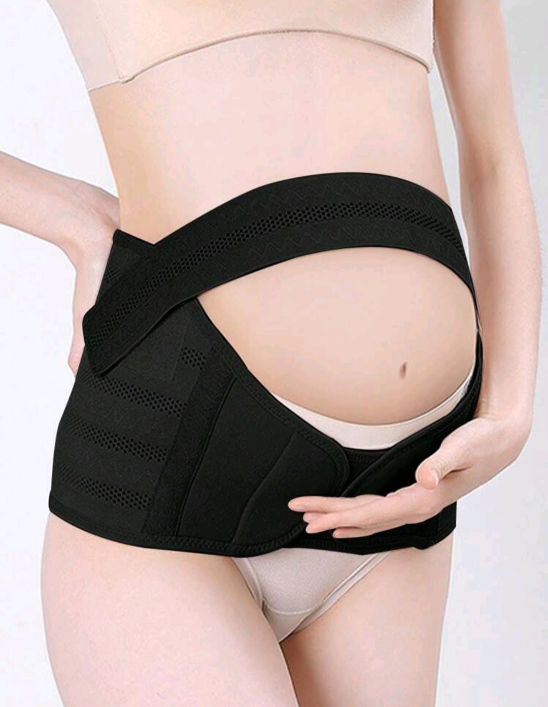 KANGAROO PREGNANCY BELT pattern 2 (Black)