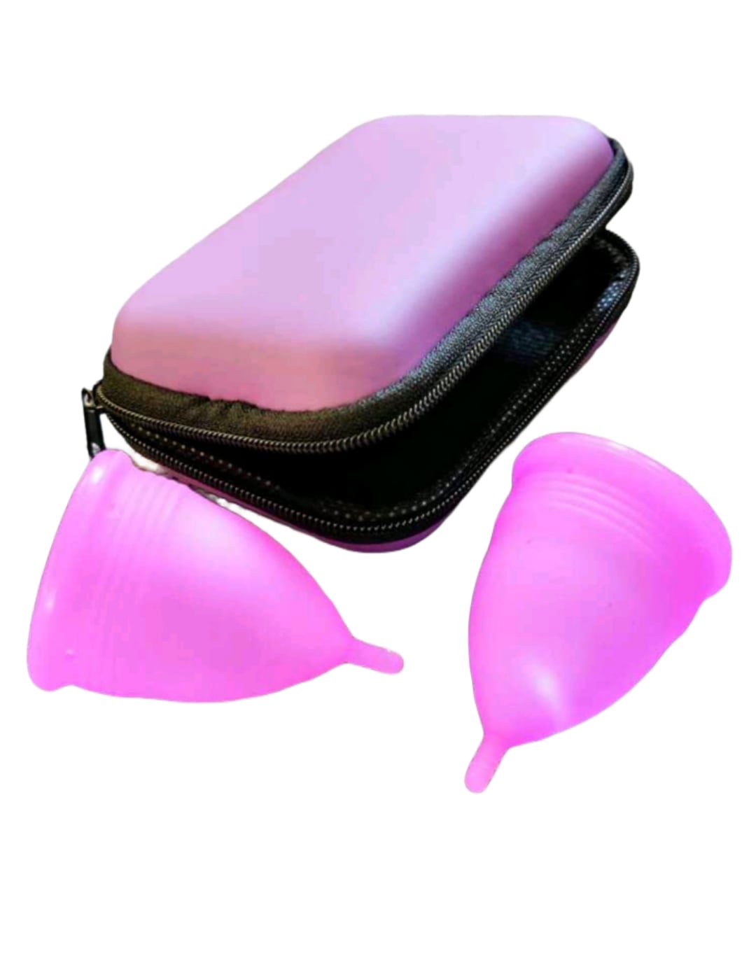 2 PIECES OF MENSTRUAL CUP IN A CASE (Size S/Pink)