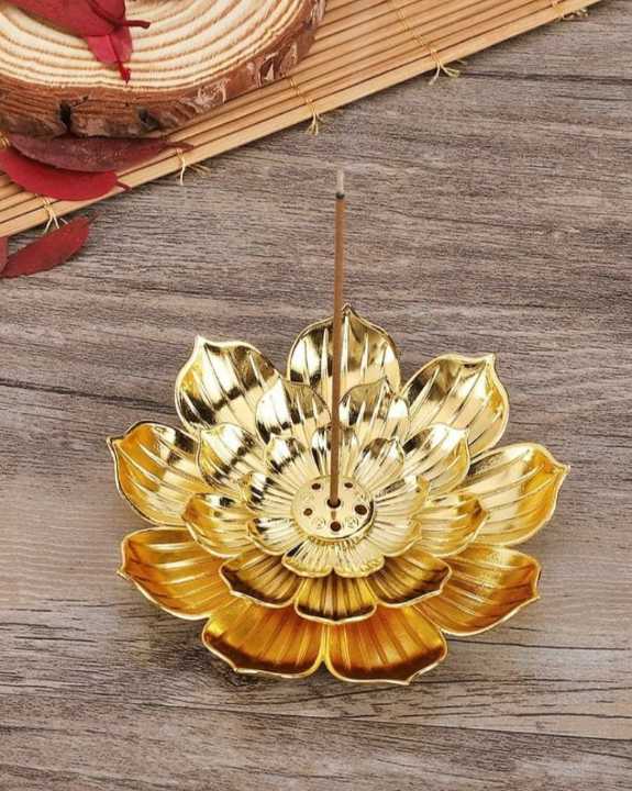 GOLD LOTUS INCENSE HOLDER