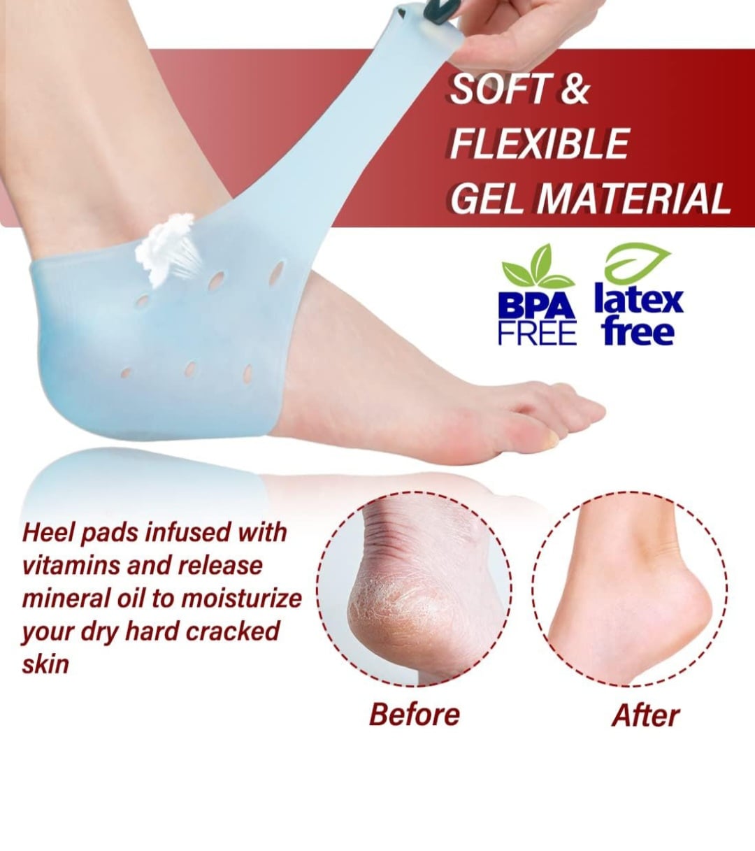 SILICONE HEEL PROTECTORS (2 Pcs)