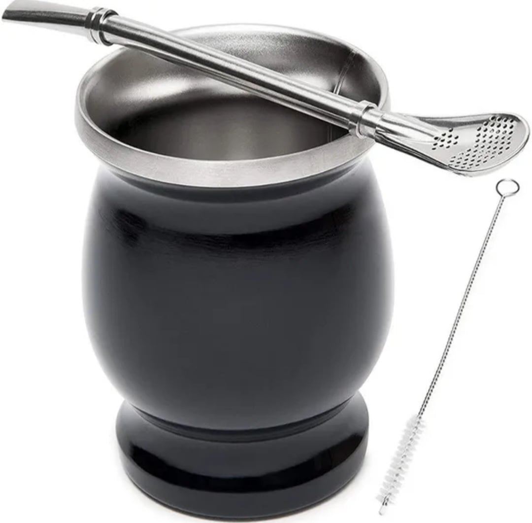 YERBA MATE TEA CUP (black)