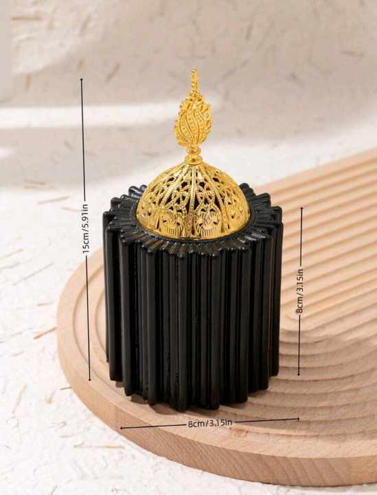 BLACK CERAMIC INCENSE BURNER