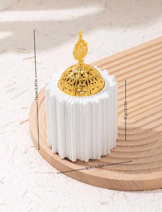 WHITE CERAMIC INCENSE BURNER