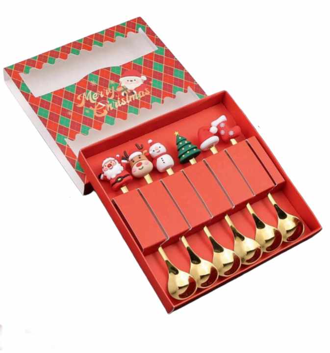 DECORATIVE TEA SPOONS CHRISTMAS (6 pieces)