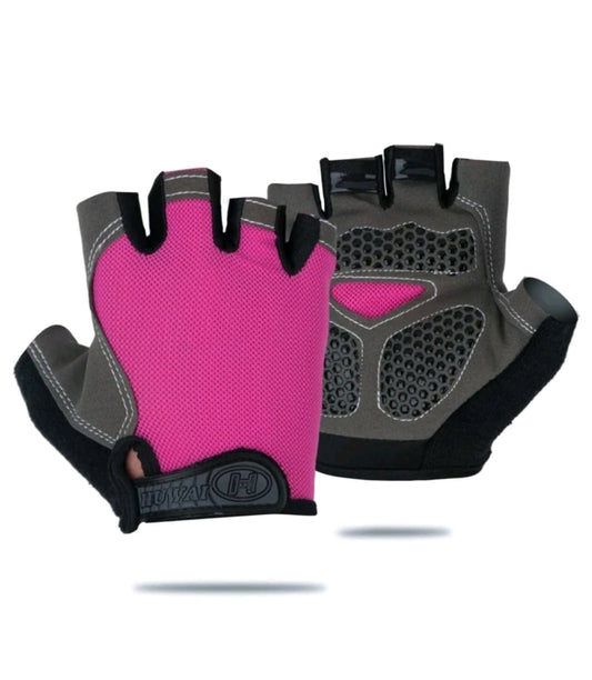 SPORT NON-SLIP GLOVES (Pink/Grey)