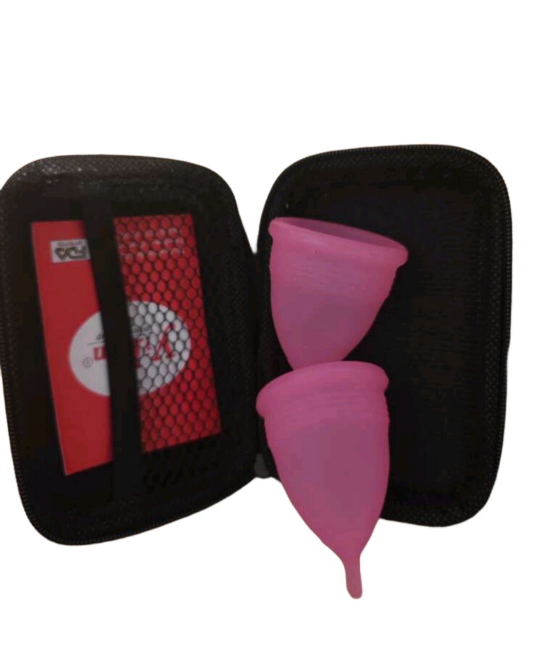 2 PIECES OF MENSTRUAL CUP IN A CASE (Size S/Pink)