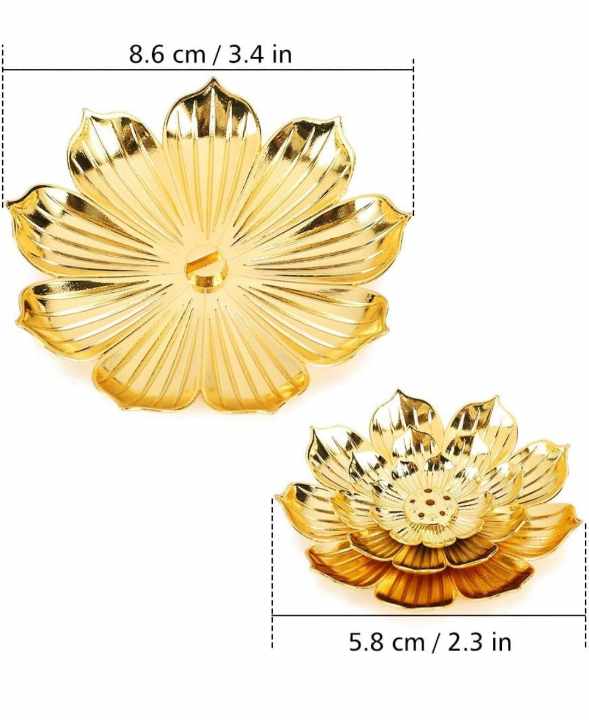 GOLD LOTUS INCENSE HOLDER