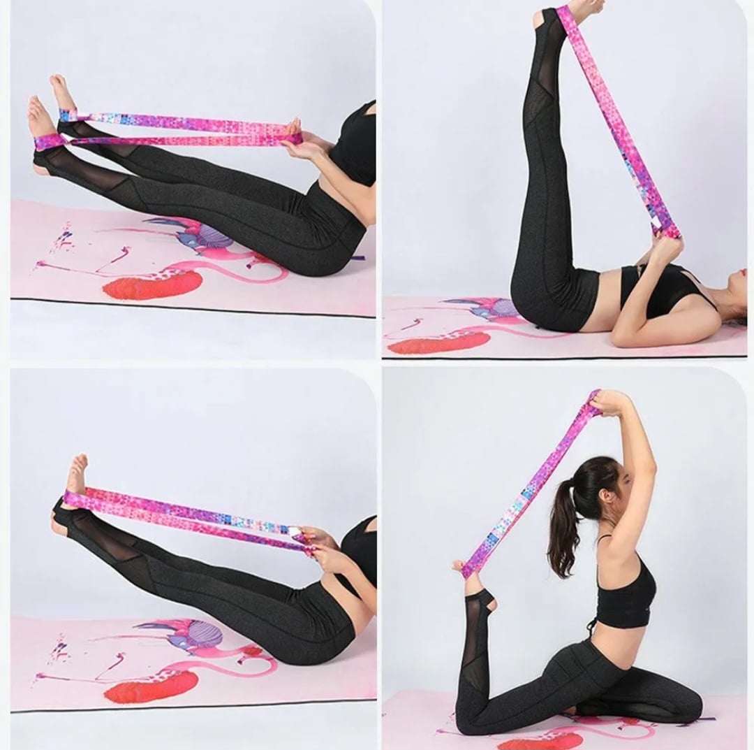 MULTI-FUNCTIONAL YOGA STRAP (Pink)