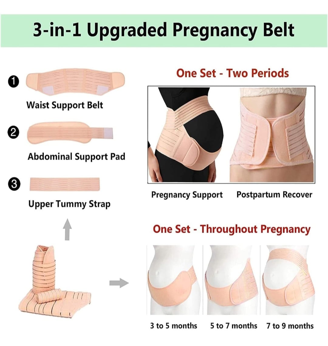 3in1 KANGAROO PREGNANCY BELT (Black)