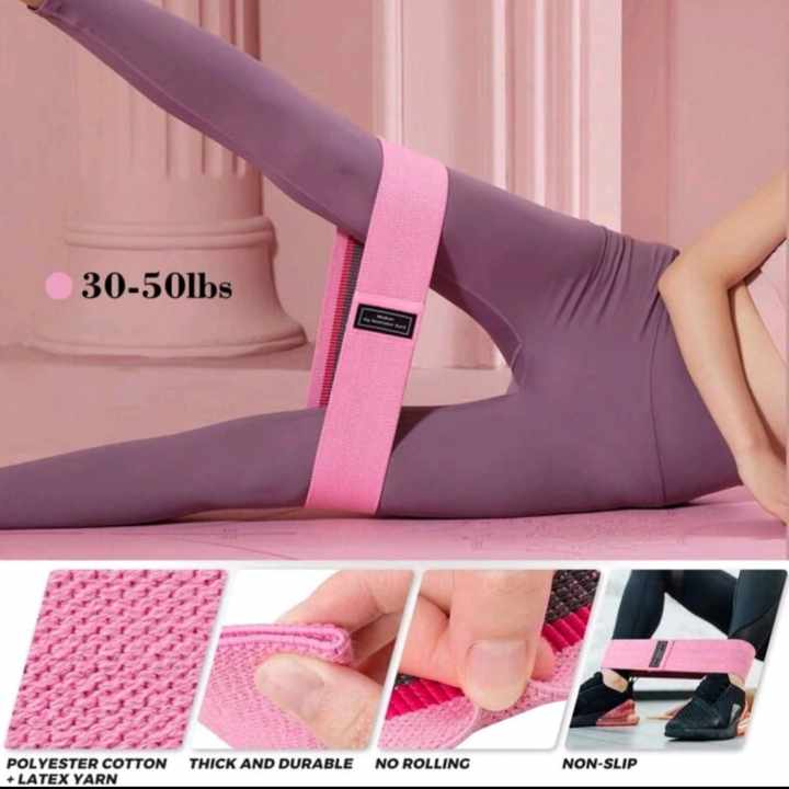 HIP RESISTANCE BAND (Medium Pink)