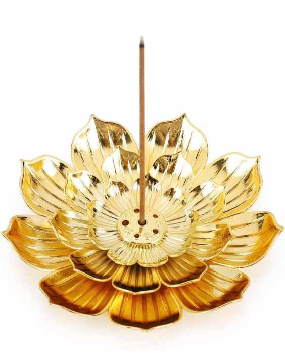 GOLD LOTUS INCENSE HOLDER