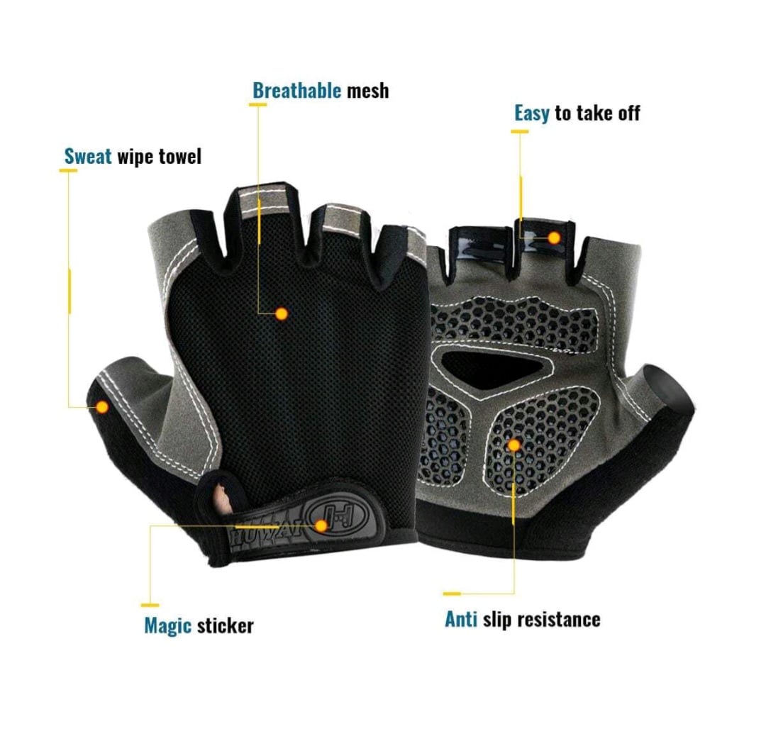 SPORT NON-SLIP GLOVES (Black/Grey)