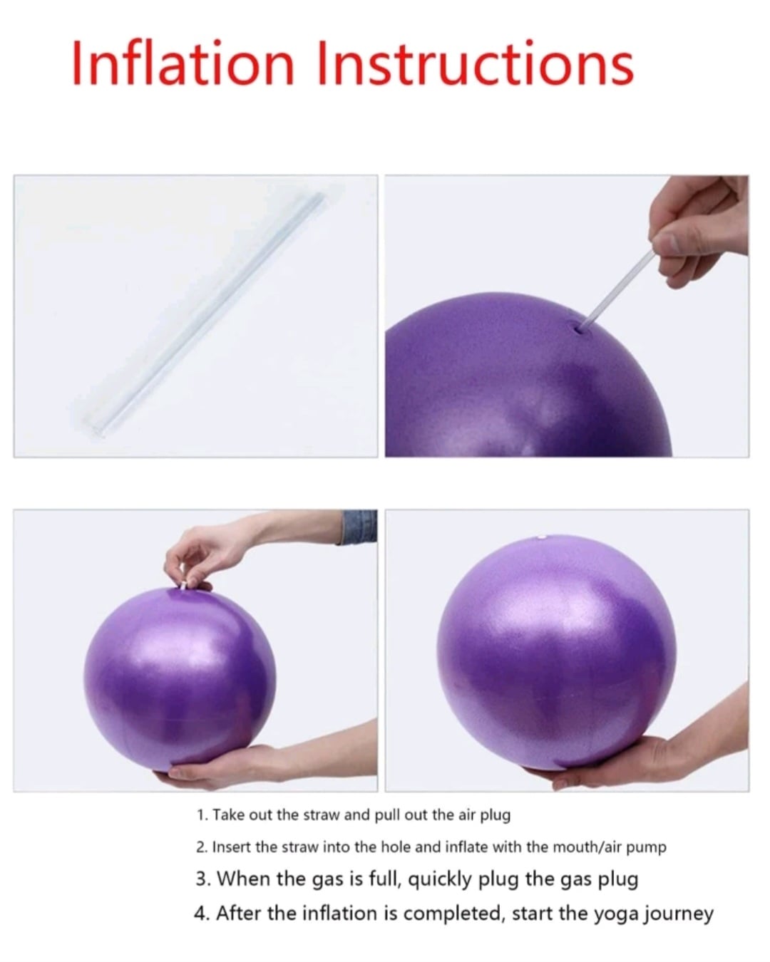 YOGA GYMNASTIC BALL 25CM (Purple)