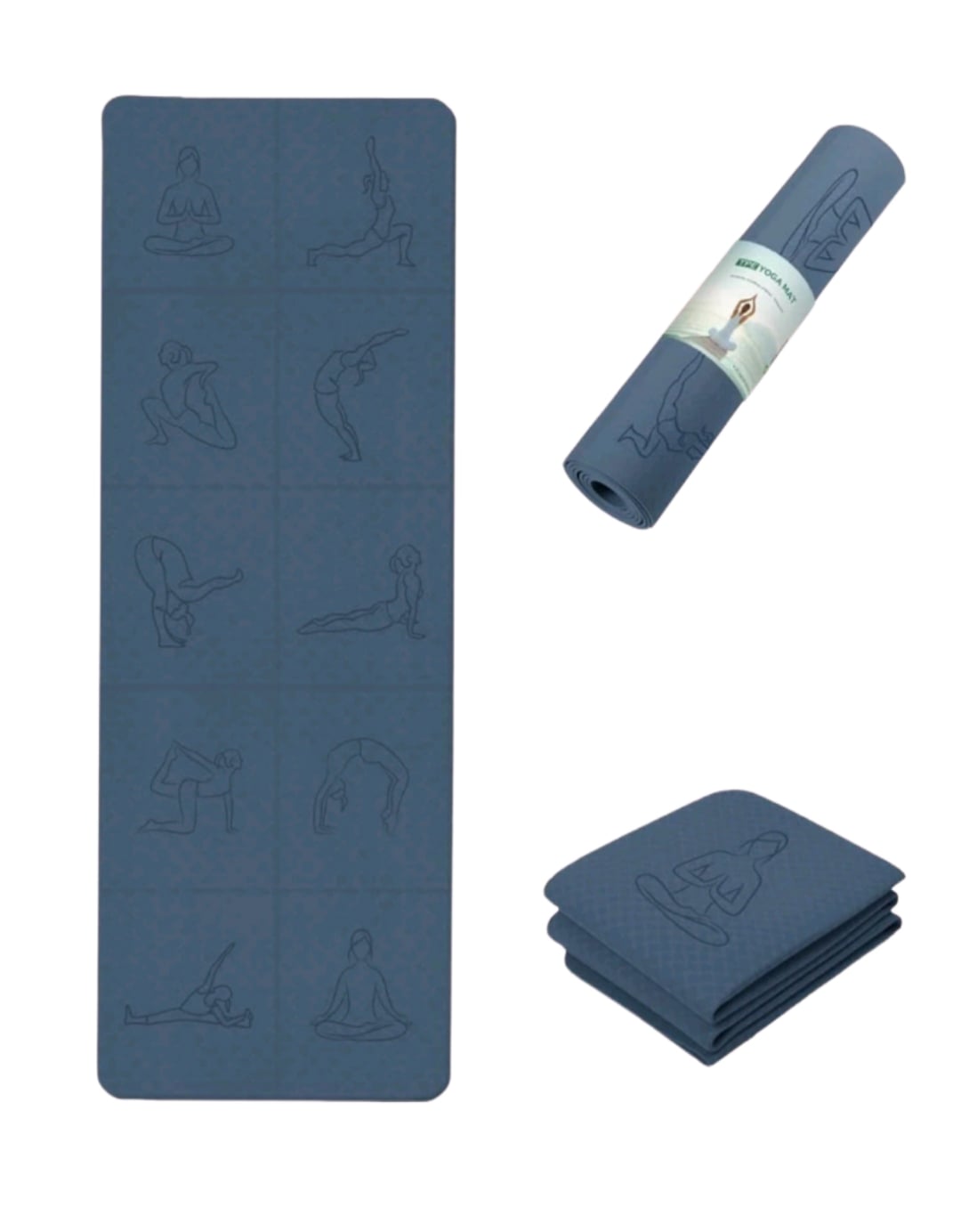 NON SLIP YOGA MAT (Dark Blue)