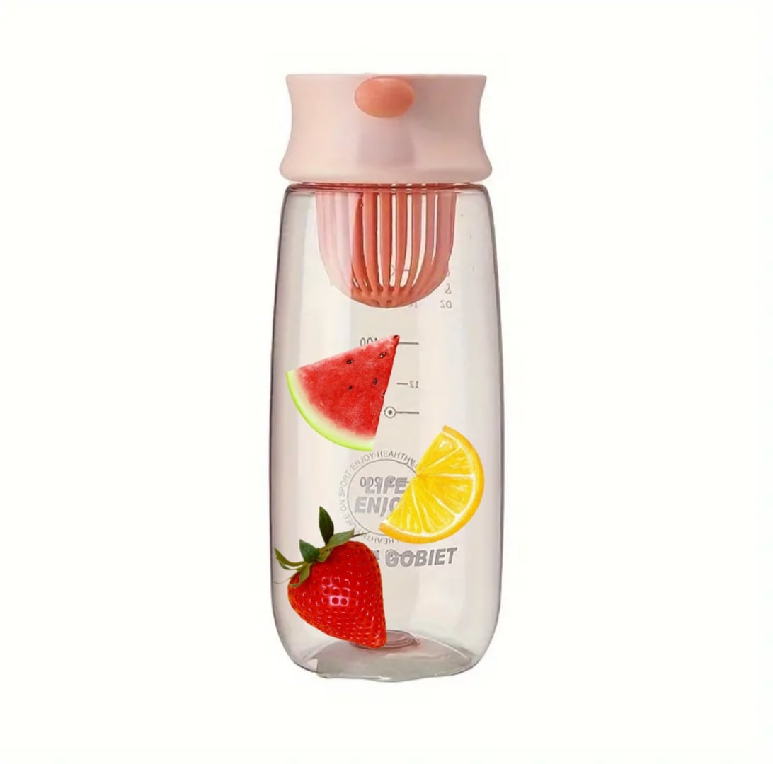 WATER BOTTLE WITH STRAINER (Pink)