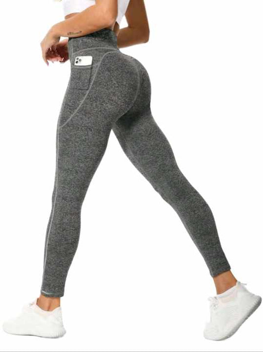 YOGA SPORT STRETCH LEGGINGS BIG SIZE (Grey)