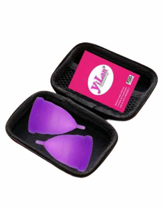2 PIECES OF MENSTRUAL CUP IN A CASE (Size L/Purple)
