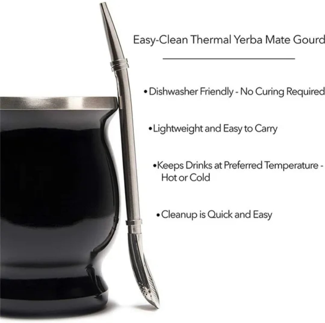 YERBA MATE TEA CUP (black)