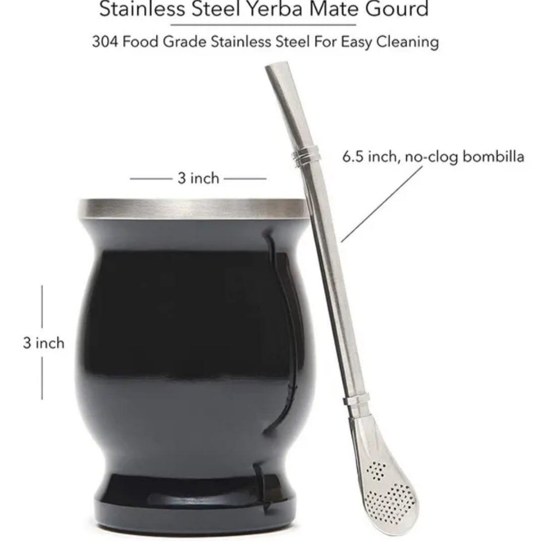 YERBA MATE TEA CUP (black)