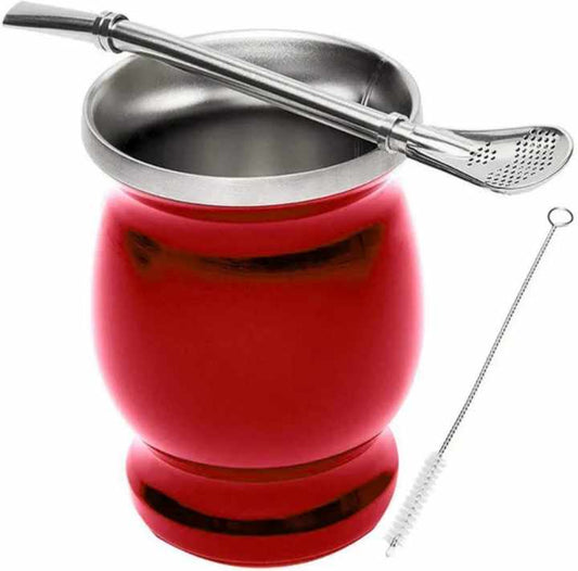 YERBA MATE TEA CUP (red)
