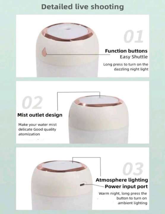 WHITE & RAINBOW AIR HUMIDIFIER