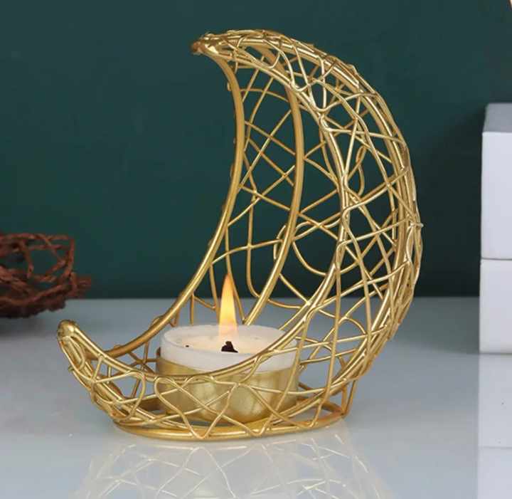 GOLD MOON CANDLE HOLDER