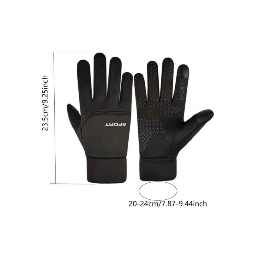 MEN'S FINGERTIP ANTI SLIP GLOVES (Black)