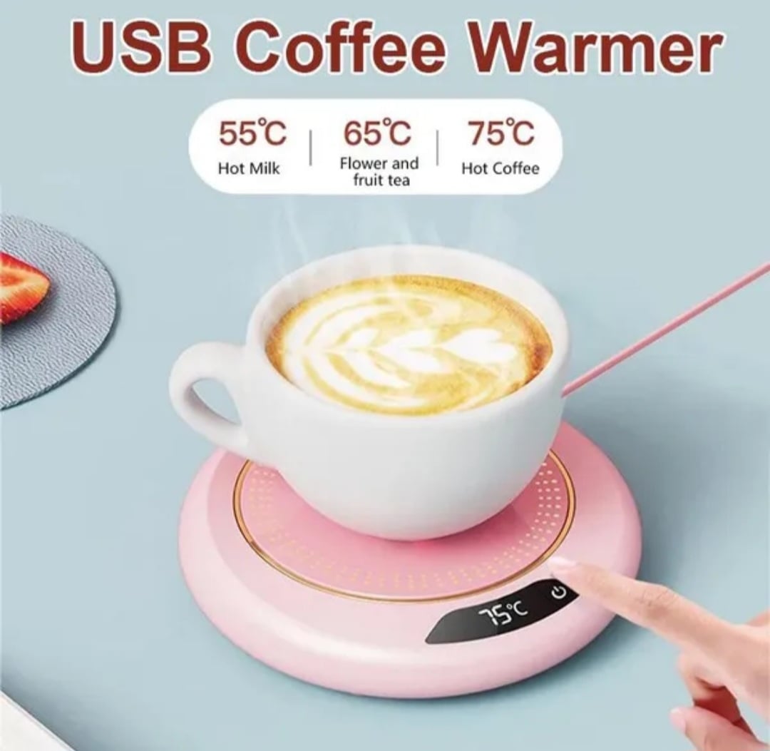 WHITE DIGITAL USB CUP HEATER